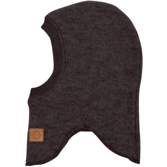 Mikk-line Dark Brown Melange Ull Balaclava 50-56 Mikk-line Dark Brown Melange Ull Balaclava 50-56