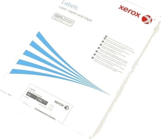 Xerox Labels 93 X 99 Mm A4 100 Sheets Hvit A4 100 Ark 99 Mm 93 Mm 600 Stykker
