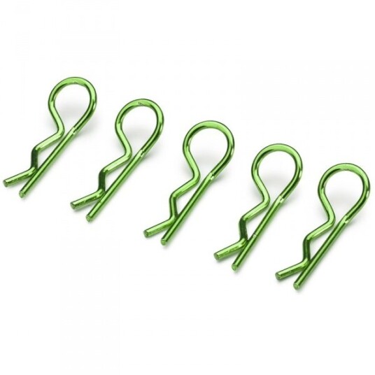 Absima 2440015 Green Small Body Clips 10