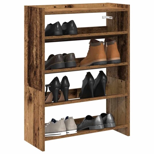 Skohylle gammelt tre 80x25x61,5 cm konstruert tre 8721158649164 Skohylle gammelt tre 80x25x61,5 cm konstruert tre 8721158649164