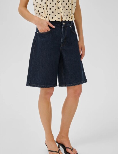 My Essential Wardrobe Mwzita 139 High X-Wide Shorts - Navy - 29
