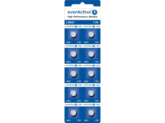 Everactive AG1/LR621 alkalisk batteri 10 stk Everactive AG1/LR621 alkalisk batteri 10 stk