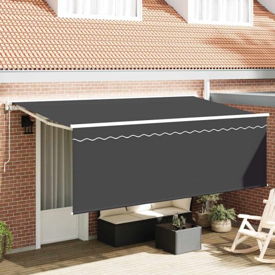 Innvendbar Markise Antrasitt 350 x 200 cm