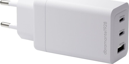 Dbramante1928 70W Strømadapter med 2xUSB-C og USB-A Hvit