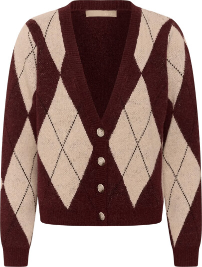 Culture Cuargyle Cardigan Burgundy S Culture Cuargyle Cardigan Burgundy S