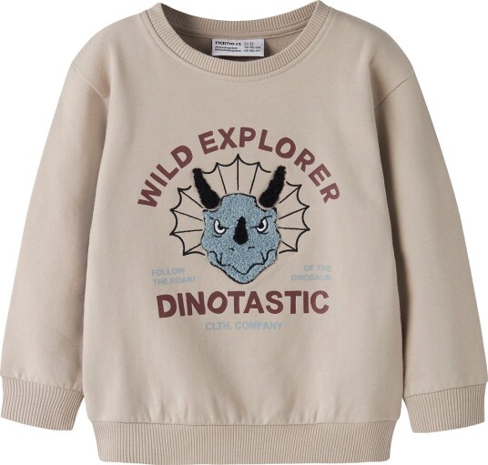 Name It Collegegenser - NmmRivil - Islandsk fossil - Name It - 1½ år (86) - Collegegenser - Beige