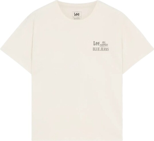 Lee Jeans Blue Jeans Tee Cream XS x 00 Lee Jeans Blue Jeans Tee Cream XS x 00