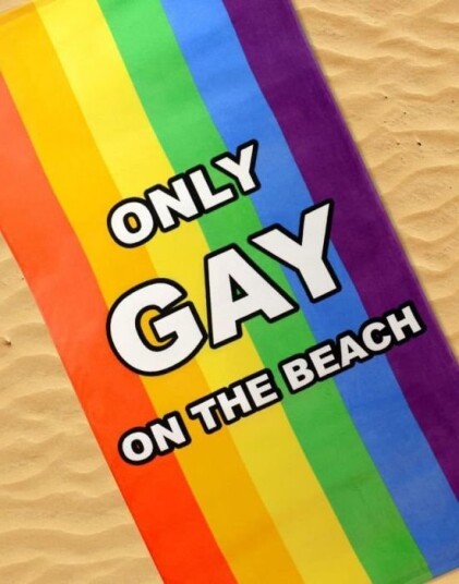 Only Gay On The Beach Badehåndkle 76x152 cm Only Gay On The Beach Badehåndkle 76x152 cm