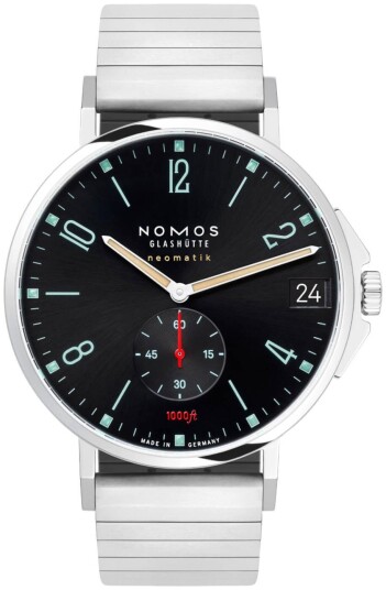 Nomos Glashütte Herreklokke N 581 Tangente Sort/Stål Ø42 mm Nomos Glashütte Herreklokke N 581 Tangente Sort/Stål Ø42 mm