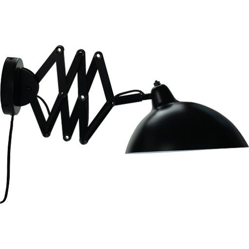Dyberg Larsen Futura Vegglampe M. Foldearm Matt Sort/Hvit Dyberg Larsen Futura Vegglampe M. Foldearm Matt Sort/Hvit