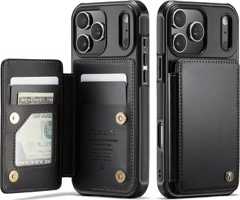 iPhone 17 Pro Caseme C22 etui RFID-kortlommebok Svart