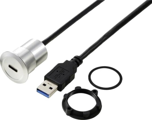 Usb-C® 3.1 Hunn Til Usb-A 3.0 Hann 1 M Kabel Sølv Tc-13376308 Tru Components 1 Stk