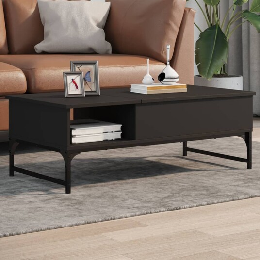  Salongbord svart 100x50x35 cm konstruert tre og metall 8721012479302