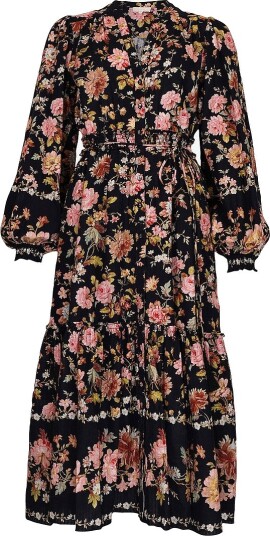 byTimo Midikjole Bohemian Midi Dress Svart