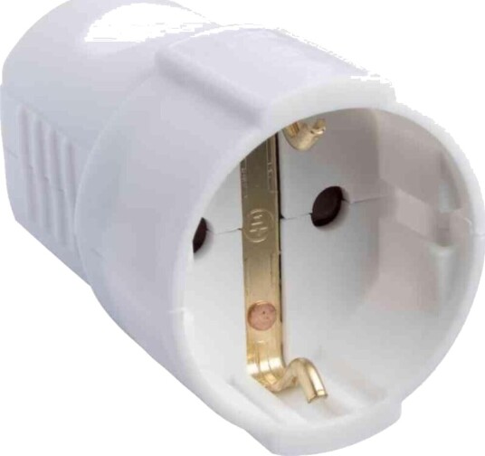 Gelia Skjøtekontakt Nylon M/Jord Hvit Gelia Skjøtekontakt Nylon M/Jord Hvit