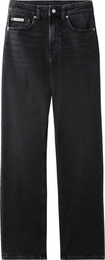 Calvin Klein Jeans High Rise Straight Midnight Blac Black LG/25 x 34
