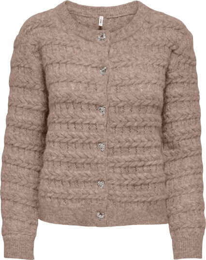 ONLY Onlcabala Ls Cabel Cardigan Cc Knt Brown XS