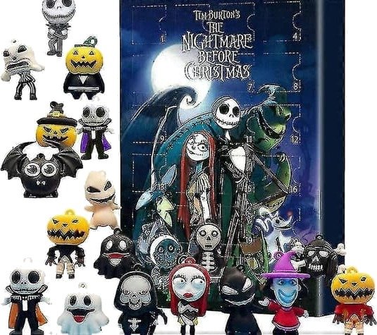 2026 Nightmare Before Christmas Adventskalender Blind Box Barn Gave 24 Nightmare Before Christmas Leketøy Blind Box Adventskalender Stil C