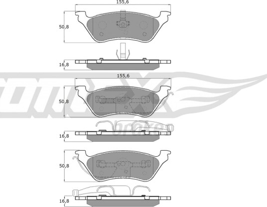 Bremseklosser sett TOMEX Brakes TX 15-31