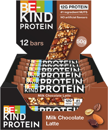 Be-Kind 12G Protein Bar, 12x50g - Milk Chocolate Latte Be-Kind 12G Protein Bar, 12x50g - Milk Chocolate Latte