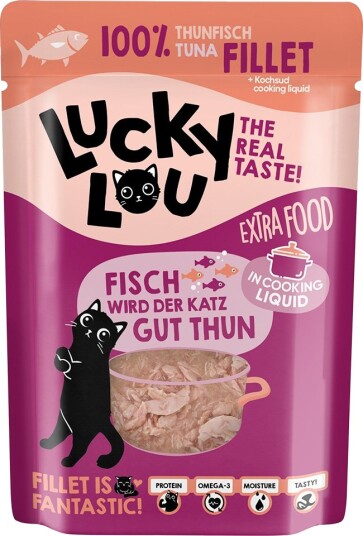 Lucky Lou Våtfôr Extra Food Tunfiskfilet I Buljong 12 X 70 G