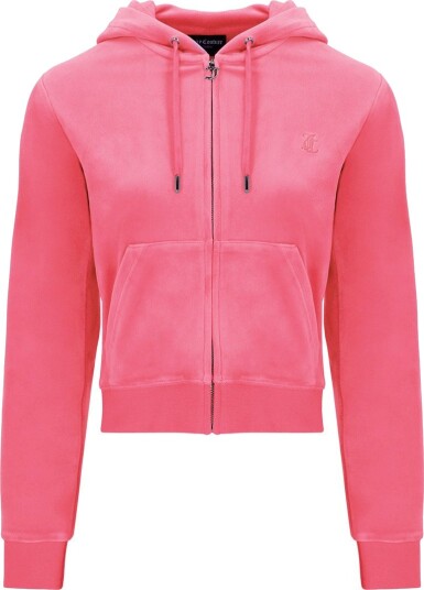 Juicy Couture Cardigan Robertson Velur Hot Pink Juicy Couture Teen XS Xtra Small Cardigan Rosa