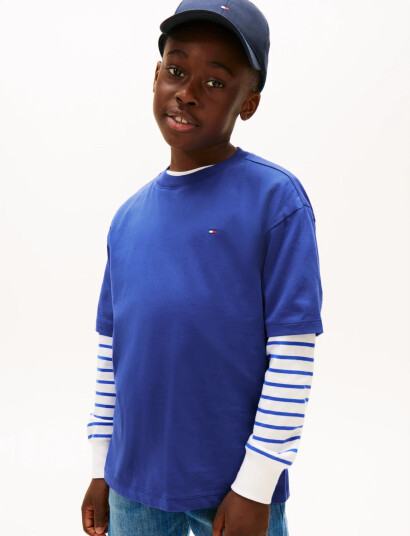 Tommy Hilfiger Essential Archive Fit Tee Ss Blue 128 Tommy Hilfiger Essential Archive Fit Tee Ss Blue 128