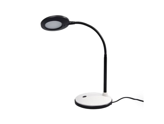 Lindby Ivan lysegrå og svart LED-skrivebordslampe
