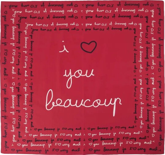 Maison Labiche Lampue I Love You Beaucoup Red ONE SIZE Maison Labiche Lampue I Love You Beaucoup Red ONE SIZE