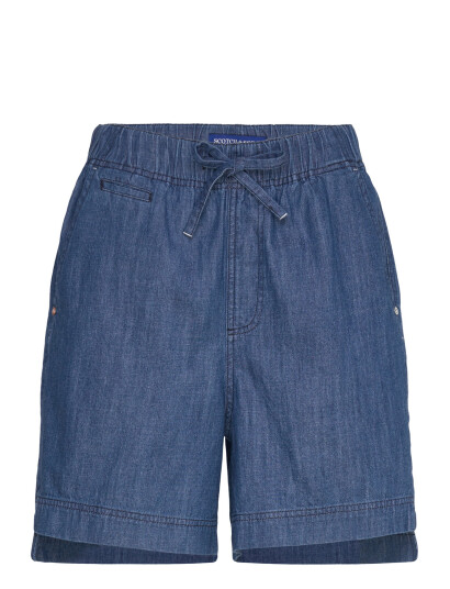 Scotch & Soda Sporty Utility Short In Lightweight Denim —  Washed Indigo - Blue - XS