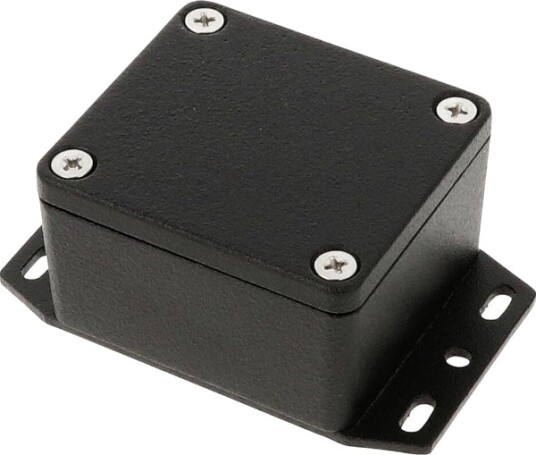 Hammond Electronics 1550Z104FBK 65 × 58 × 35 mm Støpt Aluminium Sort Kabinett