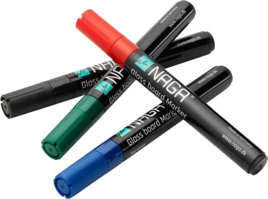 Glastavle Marker Mix 4,5 Mm Med 4 Stk. Ass. Farver