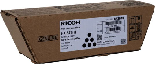 Ricoh Toner Sort P C375H (13.500 sider) Original