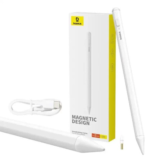 Smooth Writing 2 Baseus Stylus Lite med LED indikator Hvit