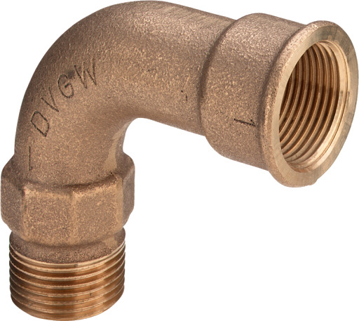 1" Gunmetall silikonbronse gjengede fittinger albue 90°