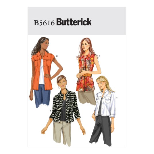 Butterick 5616- Jakke til dame AA (6-8-10-12)