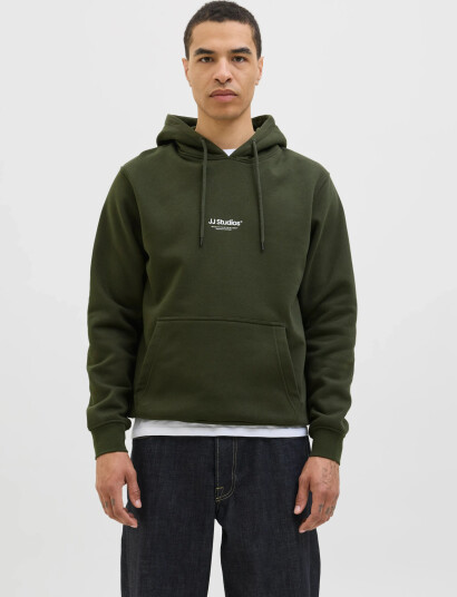 Jack & Jones Jjesoho Sweat Hood Noos - Khaki green - XL