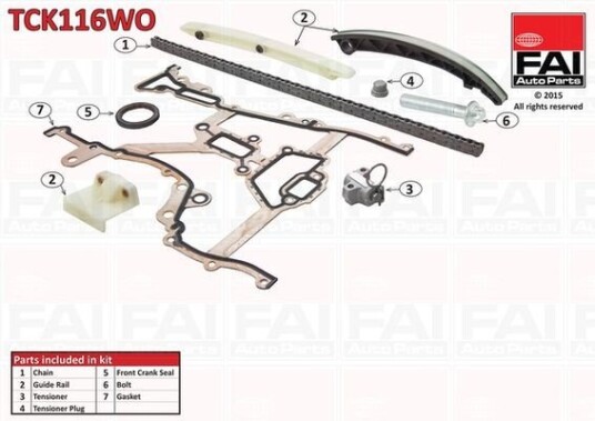 Registerkjedesett FAI AutoParts TCK116WO