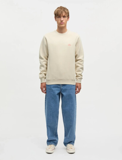 Mads Nørgaard Standard Crew Logo Sweat Fav Cream XXL Mads Nørgaard Standard Crew Logo Sweat Fav Cream XXL