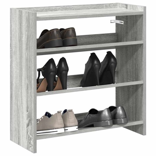 Skohylle grå sonoma 60x25x62 cm konstruert tre 8721158649232 Skohylle grå sonoma 60x25x62 cm konstruert tre 8721158649232