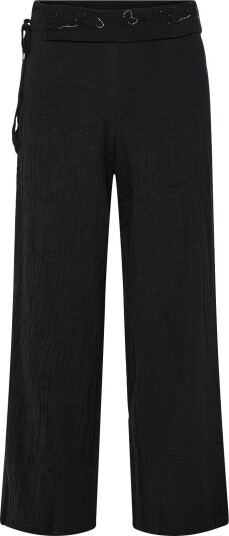 Mango Teen Trousers With Embroidered Turn Up Waistline CHARCOAL XS