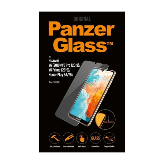 PANZERGLASS CASE FRIENDLY Y6/S/PRO/PRIME/PLAY 8A SKJERMBESKYTTER