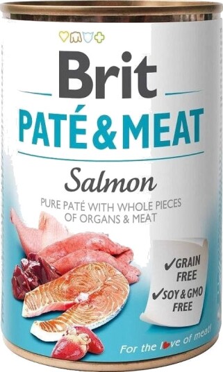 Brit Pate & Meat Dog Salmon Våtfôr 800 G