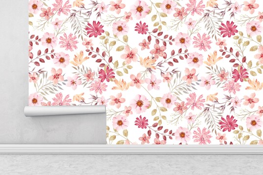 Tapet Selvklebende / Blomstermønster / Skrell og fest
