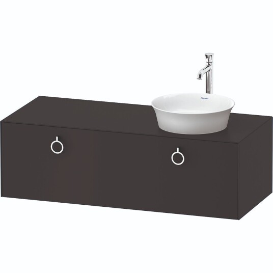 Duravit White Tulip Servantskap 1 skuff 130x55x40,8 cm Grafitt Matt