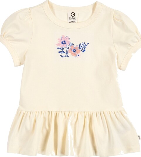 Müsli T skjorte   Primrose Peplum   Tofu m. Broderi   Müsli   5 år 110   T skjorte   Hvit