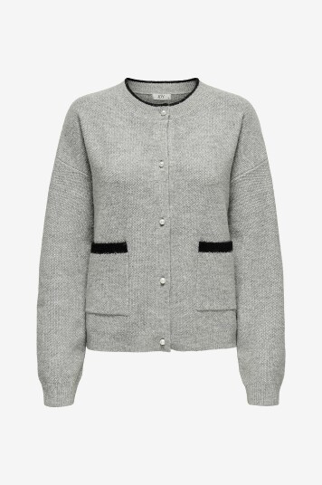 Jdy Kardigan jdyLumi Life L/S O neck KN Grå