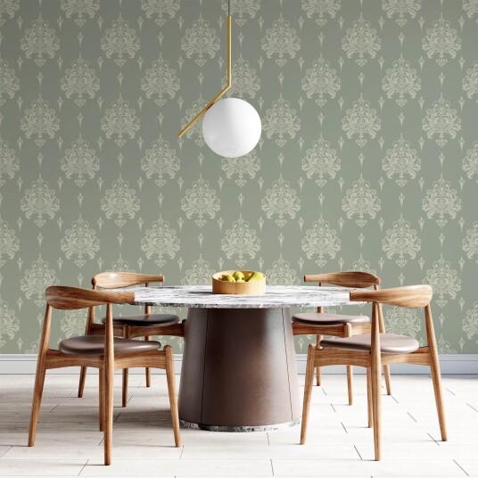 Namly Design Tapet Elegant Grønn Damask WPPRSS1692075592
