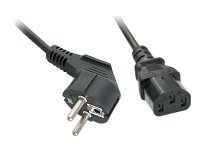Lindy Strømkabel CEE 7/7 til IEC C13 2m Svart