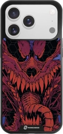 Phonecases3D iPhone 17 Pro Urban Pixel 3D mobildeksel, svart